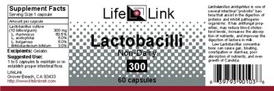 Label of Lactobacilli 300