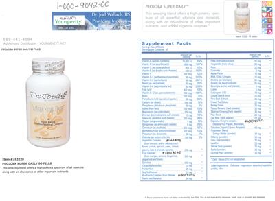 Label of ProJoba Super Daily