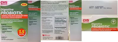 Label of Digestive Probiotic