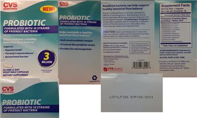 Label of Probiotic