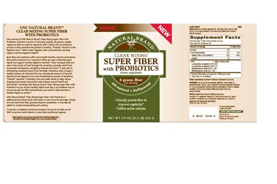 Label of Clear Mixing Super Fiber With Probiotics