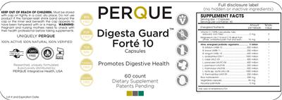 Label of Digesta Guard Forte 10 Capsules