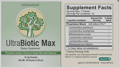 Label of UltraBiotic Max
