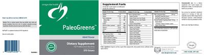 Label of PaleoGreens Mint Flavor