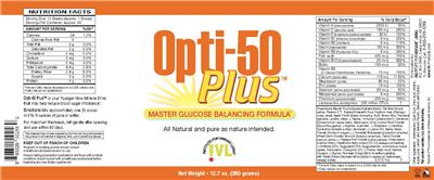 Label of Opti-50 Plus