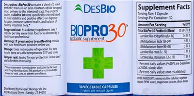 Label of BioPro 30