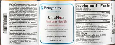 Label of UltraFlora Immune Health