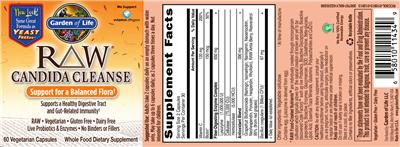 Label of Raw Candida Cleanse