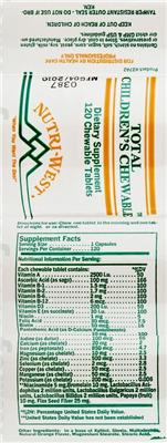 Label of Total Children's Chewable