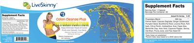 Label of Colon Cleanse Plus Detoxification