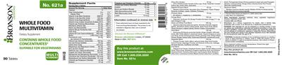 Label of Whole Food Multivitamin