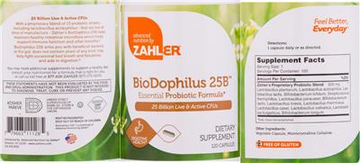 Label of BioDophilus 25B