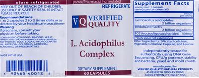 Label of L. Acidophilus Complex