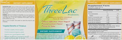 Label of ThreeLac Probiotic