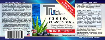 Label of Colon Cleanse & Detox