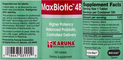 Label of MaxBiotic 4B