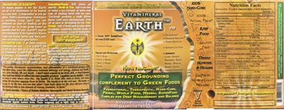 Label of Vitamineral Earth