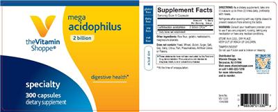 Label of Mega Acidophilus