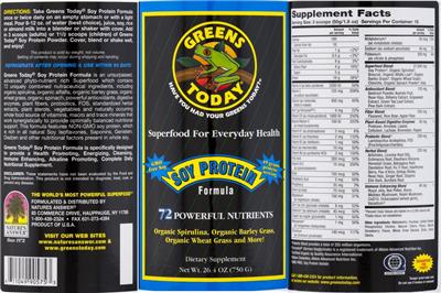 Label of Soy Protein Formula