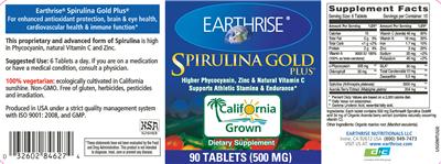 Label of Spirulina Gold Plus