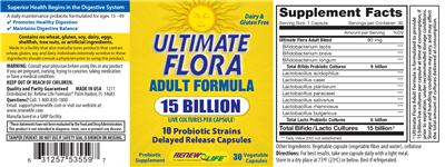 Label of Ultimate Flora Adult Formula