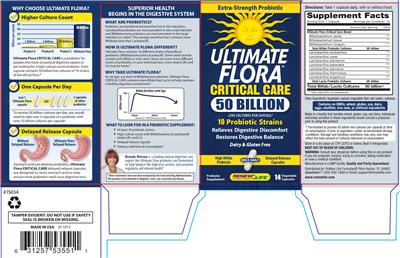 Label of Ultimate Flora Critical Care