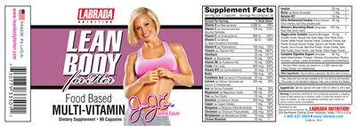 Label of Lean Body For Her Food Based Multi-Vitamin