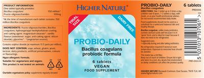 Label of Probio-Daily