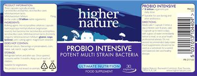 Label of Probio Intensive