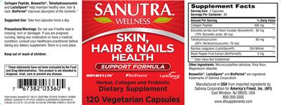 Label of Skin, Hair & Nails Health