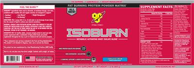 Label of Isoburn Vanilla Ice Cream