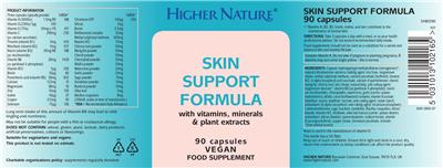 Label of Skin Support Formula