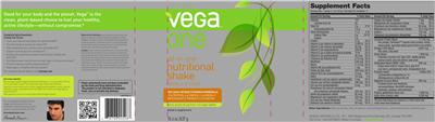 Label of One All-In-One Nutritional Shake Vanilla Chai