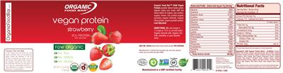 Label of Vegan Protein Strawberry