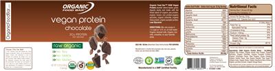 Label of Vegan Protein Chocolate