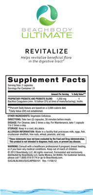 Label of Ultimate Revitalize