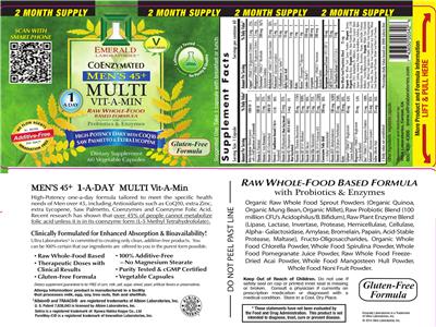 Label of CoEnzymated Men's 45+ Multi Vit-A-Min