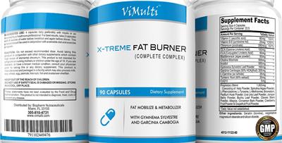 Label of X-Treme Fat Burner