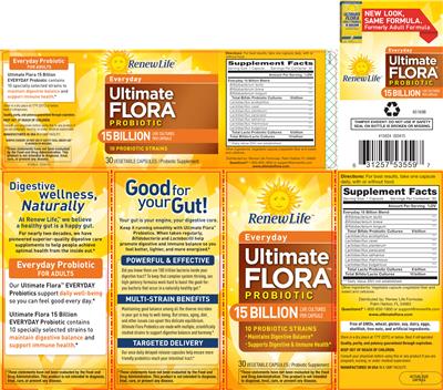 Label of Ultimate Flora Everyday 15 Billion