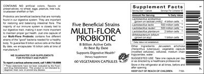 Label of Multi-Flora Probiotic