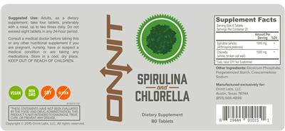 Label of Spirulina And Chlorella