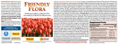 Label of Ultimate Friendly Flora