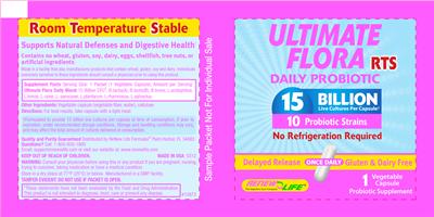 Label of Ultimate Flora RTS Daily Probiotic