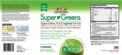 Label of Super Greens