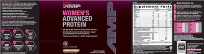Label of Women's Advanced Protein Vanilla Ice Cream