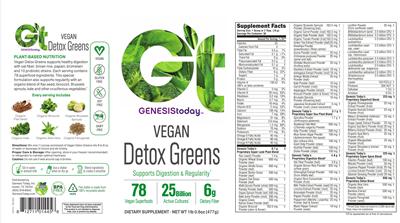 Label of Vegan Defense Greens