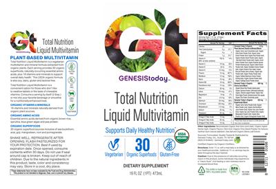 Label of Total Nutrition Liquid Multivitamin