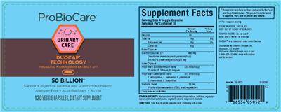 Label of Urinary Care