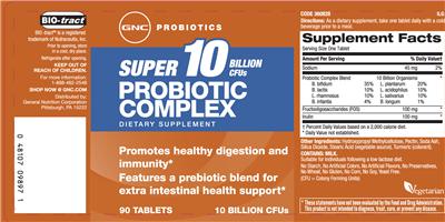 Label of Super 10 Billion CFUs Probiotic Complex
