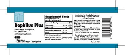 Label of Dophilus Plus